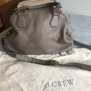 J.Crew Gray Bowler Bag w/gold Hardware